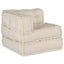 Modulssofa Enhed Stof Cremefarvet 210 x 70 x 56 cm