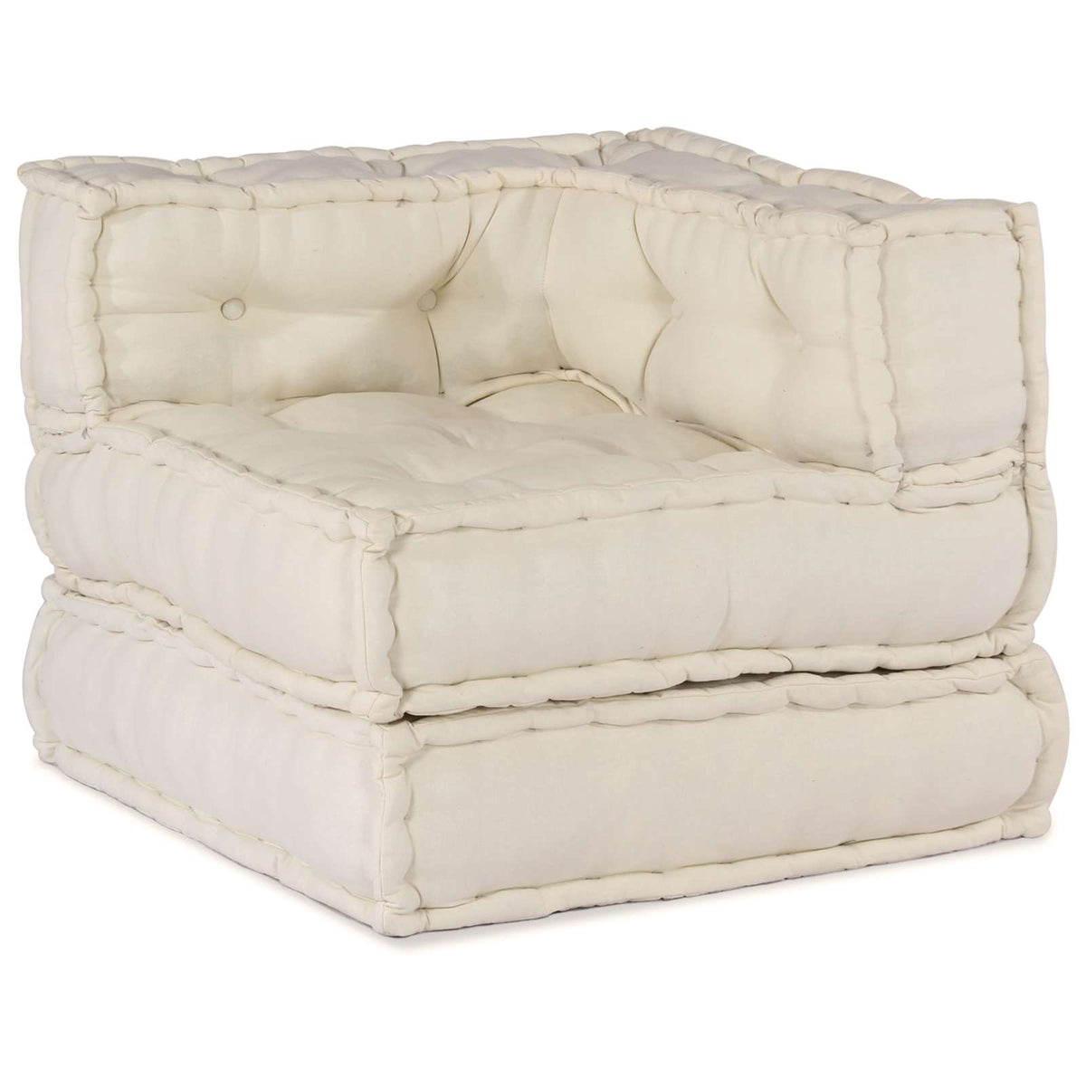 Modulssofa Enhed Stof Cremefarvet 210 x 70 x 56 cm