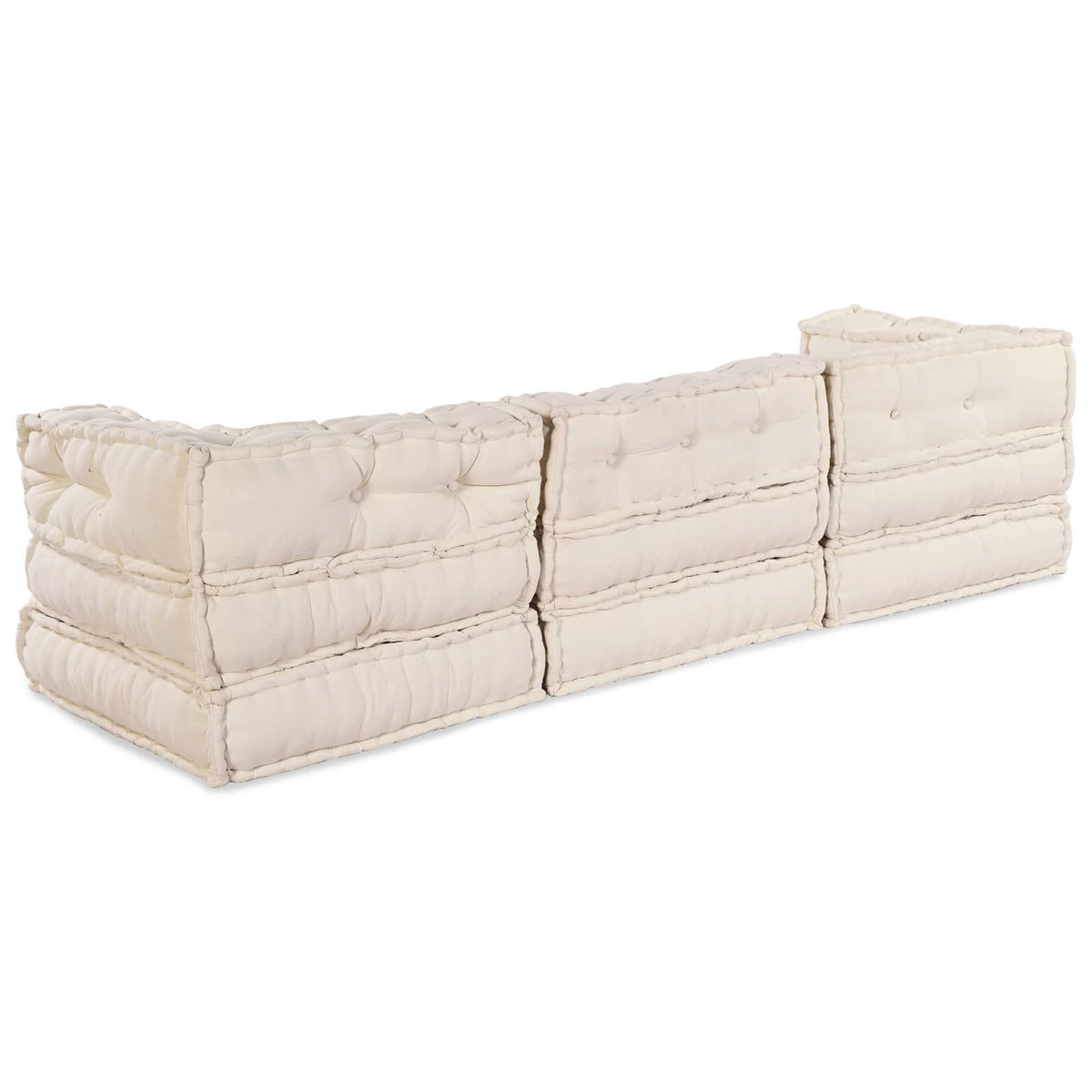 Modulssofa Enhed Stof Cremefarvet 210 x 70 x 56 cm