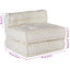 Modulssofa Enhed Stof Cremefarvet 210 x 70 x 56 cm