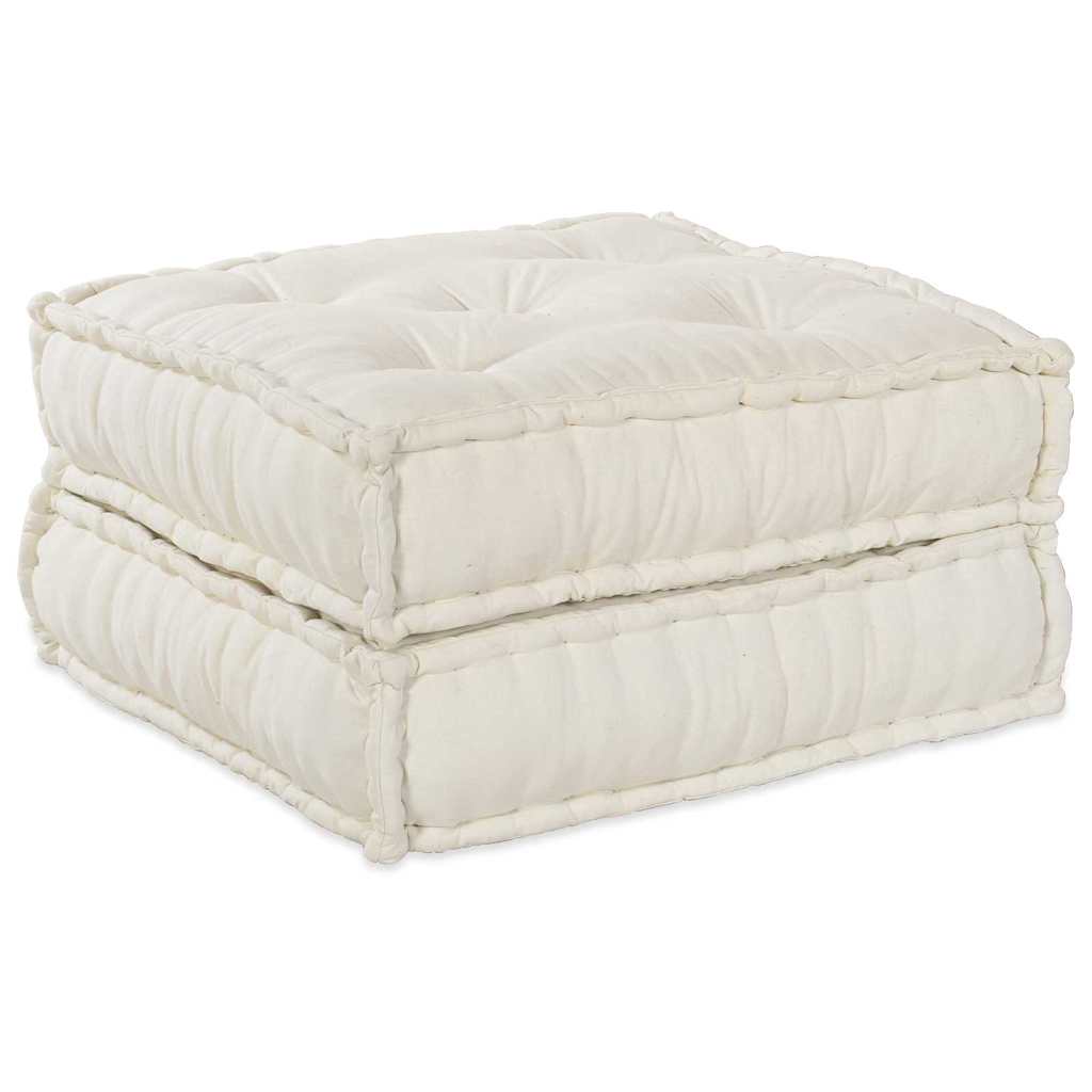 Modulssofa Enhed 2 stk. Stof Cremefarvet 140 x 70 x 36 cm