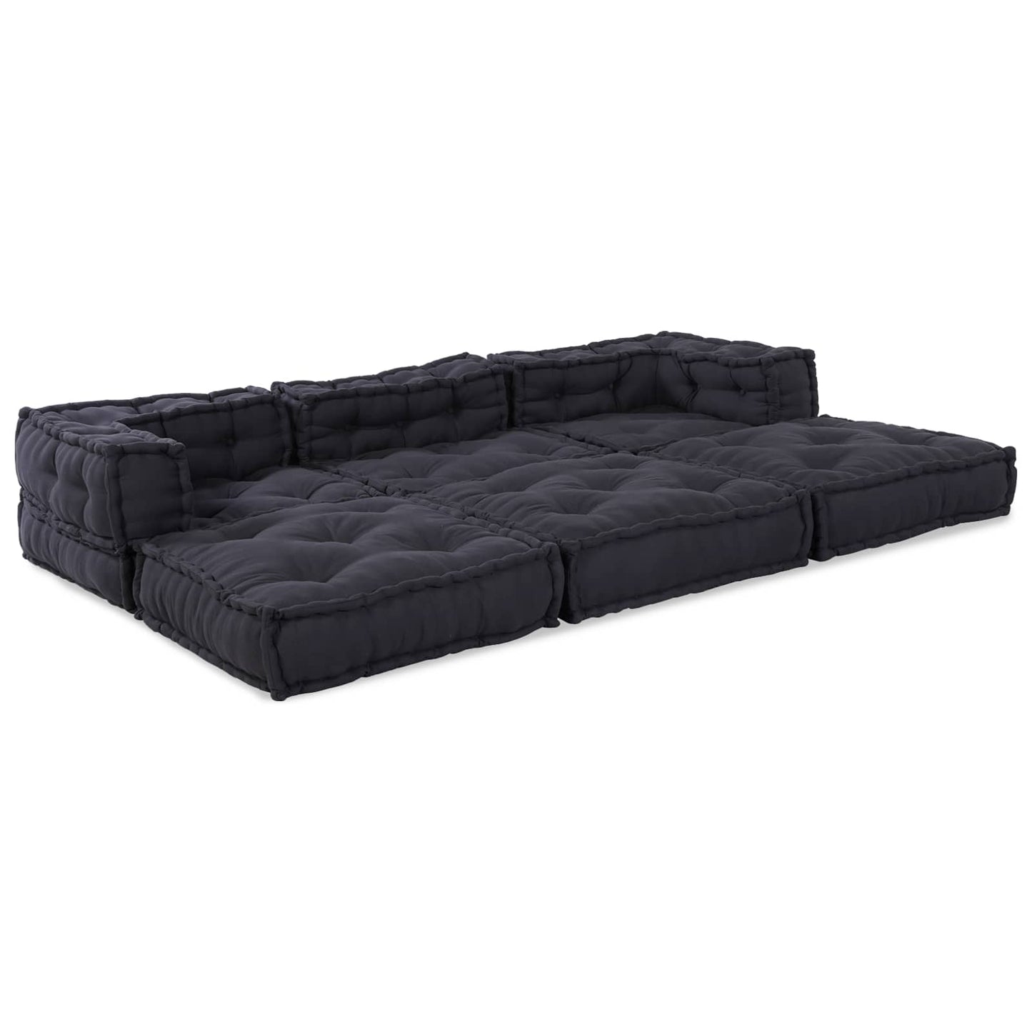 Modulssofa Enhed Stof Antracit 210 x 70 x 56 cm