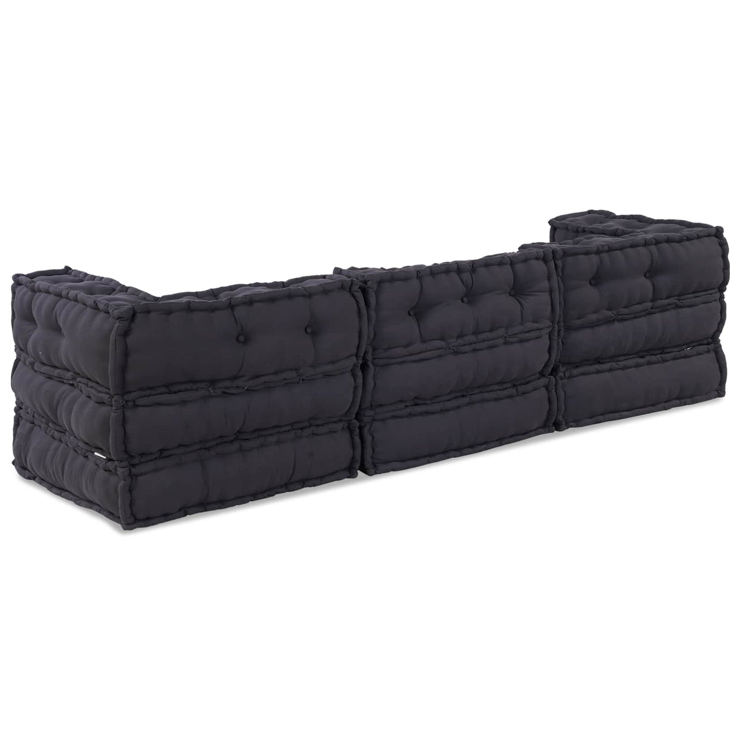 Modulssofa Enhed Stof Antracit 210 x 70 x 56 cm