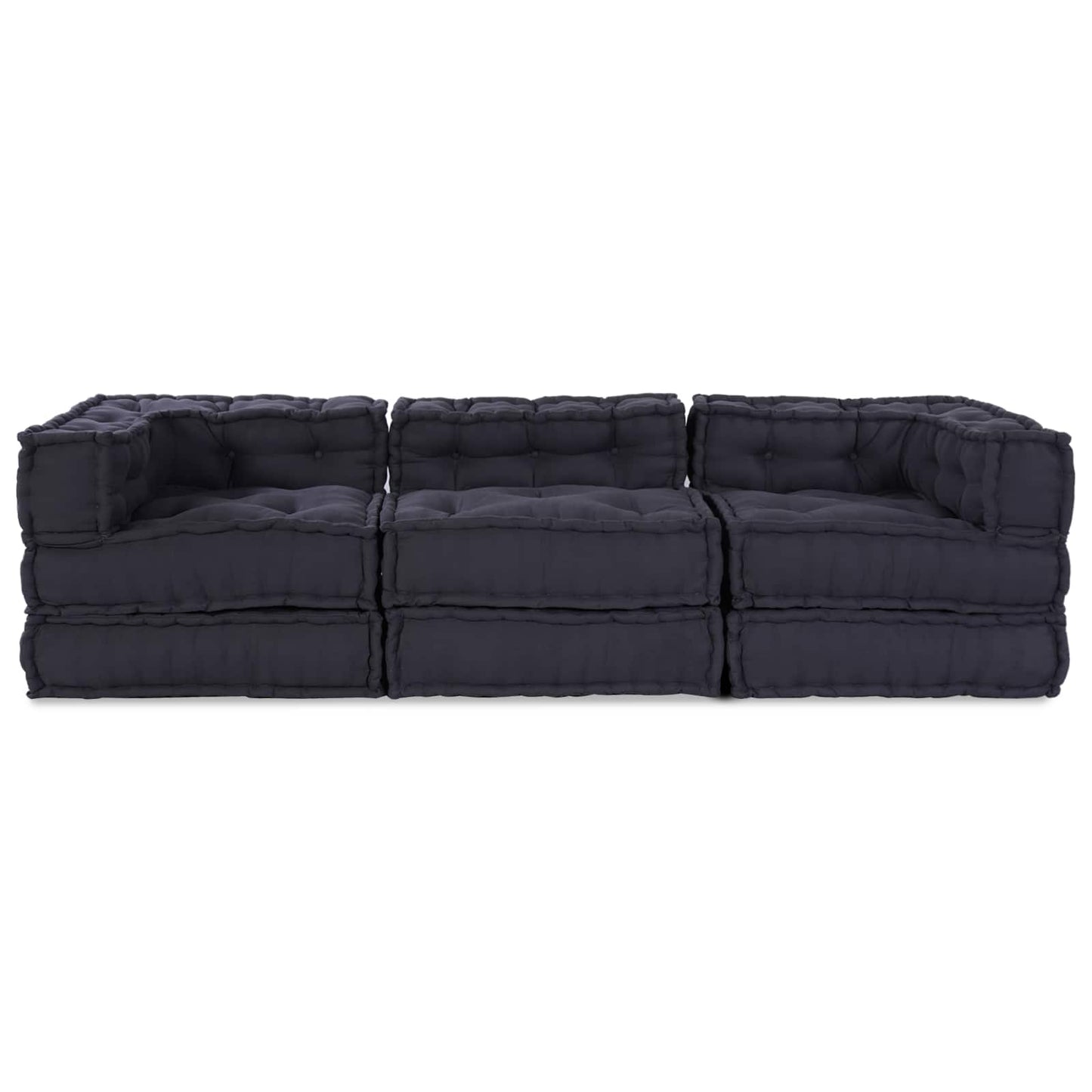 Modulssofa Enhed Stof Antracit 210 x 70 x 56 cm