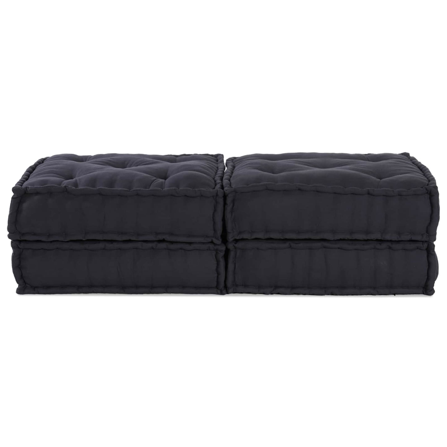 Modulssofa Enhed 2 stk. Stof Antracit 140 x 70 x 36 cm