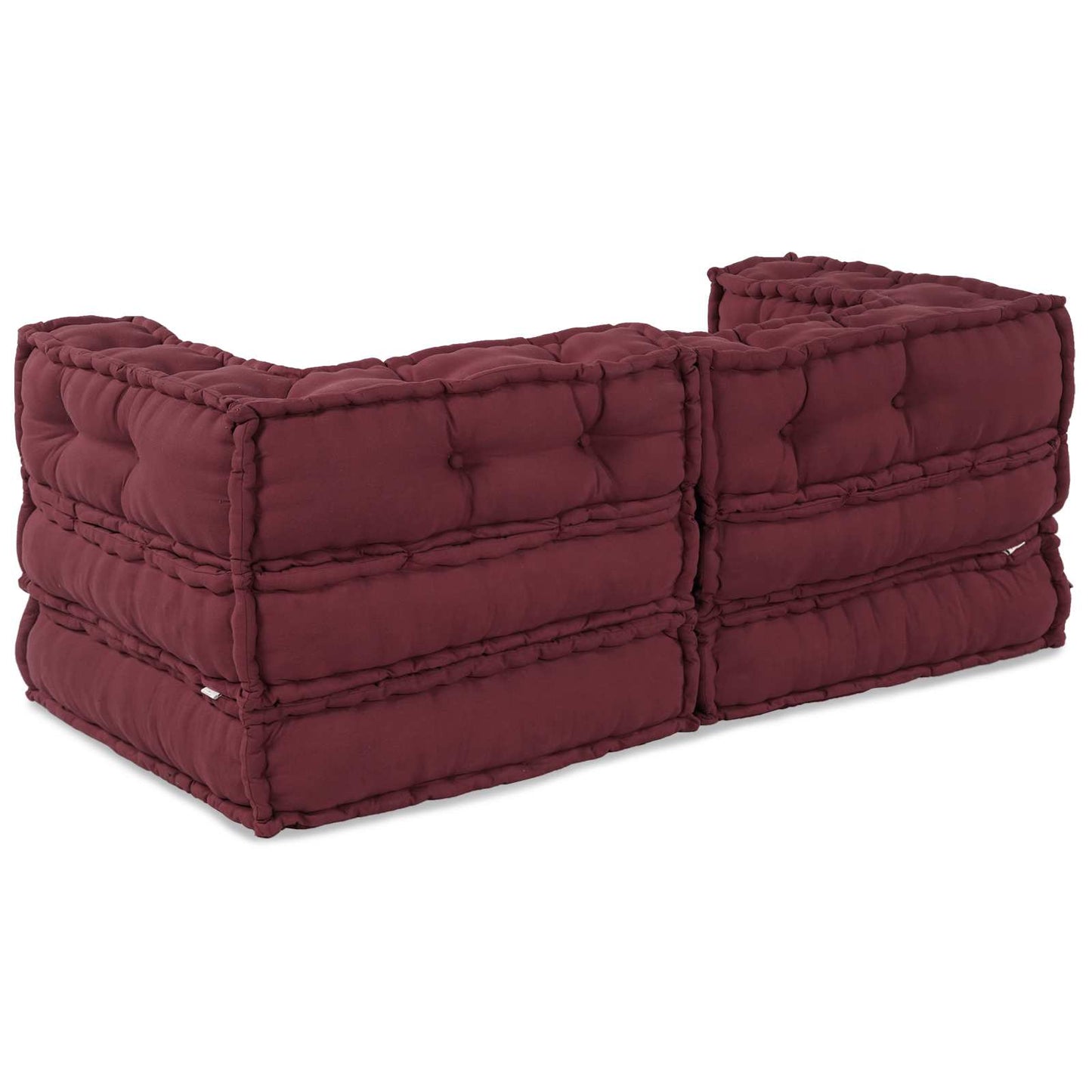 Modulssofa Enhed 2 stk. Stof Bordeaux 140 x 70 x 56 cm
