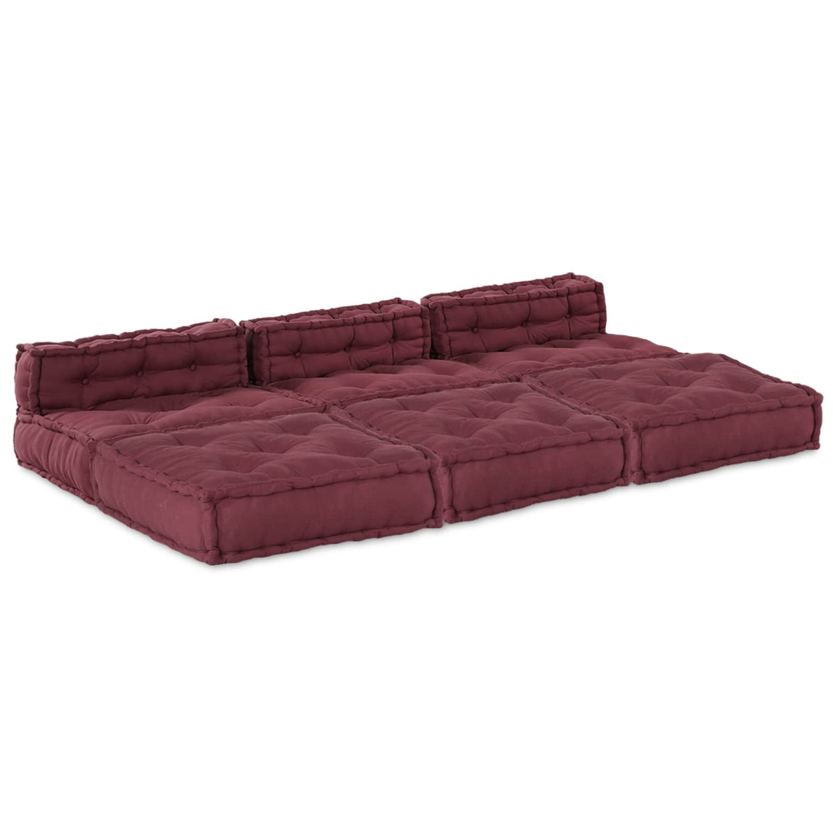 Modulssofa Enhed Stof Bordeaux 210 x 140 x 56 cm