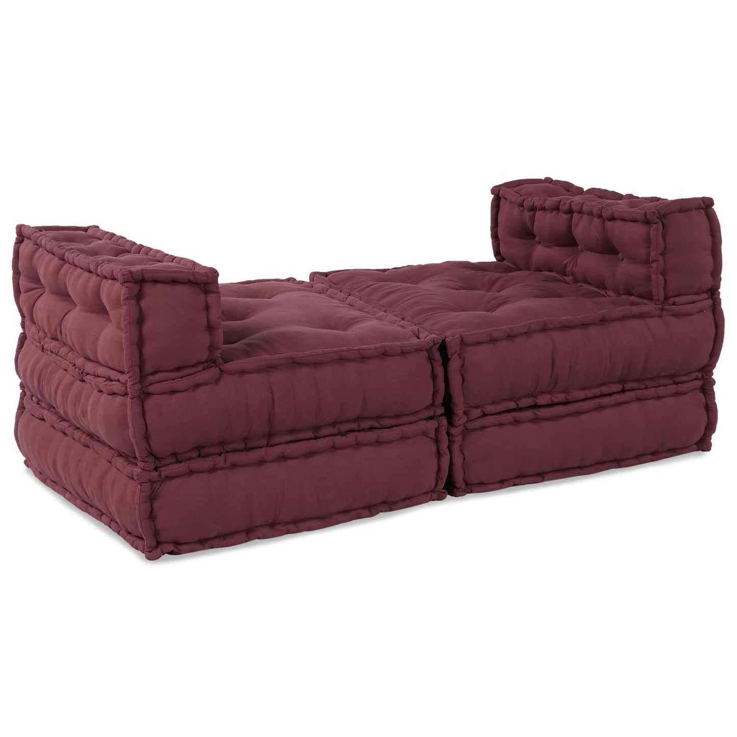 Modulssofa Enhed Stof Bordeaux 210 x 140 x 56 cm