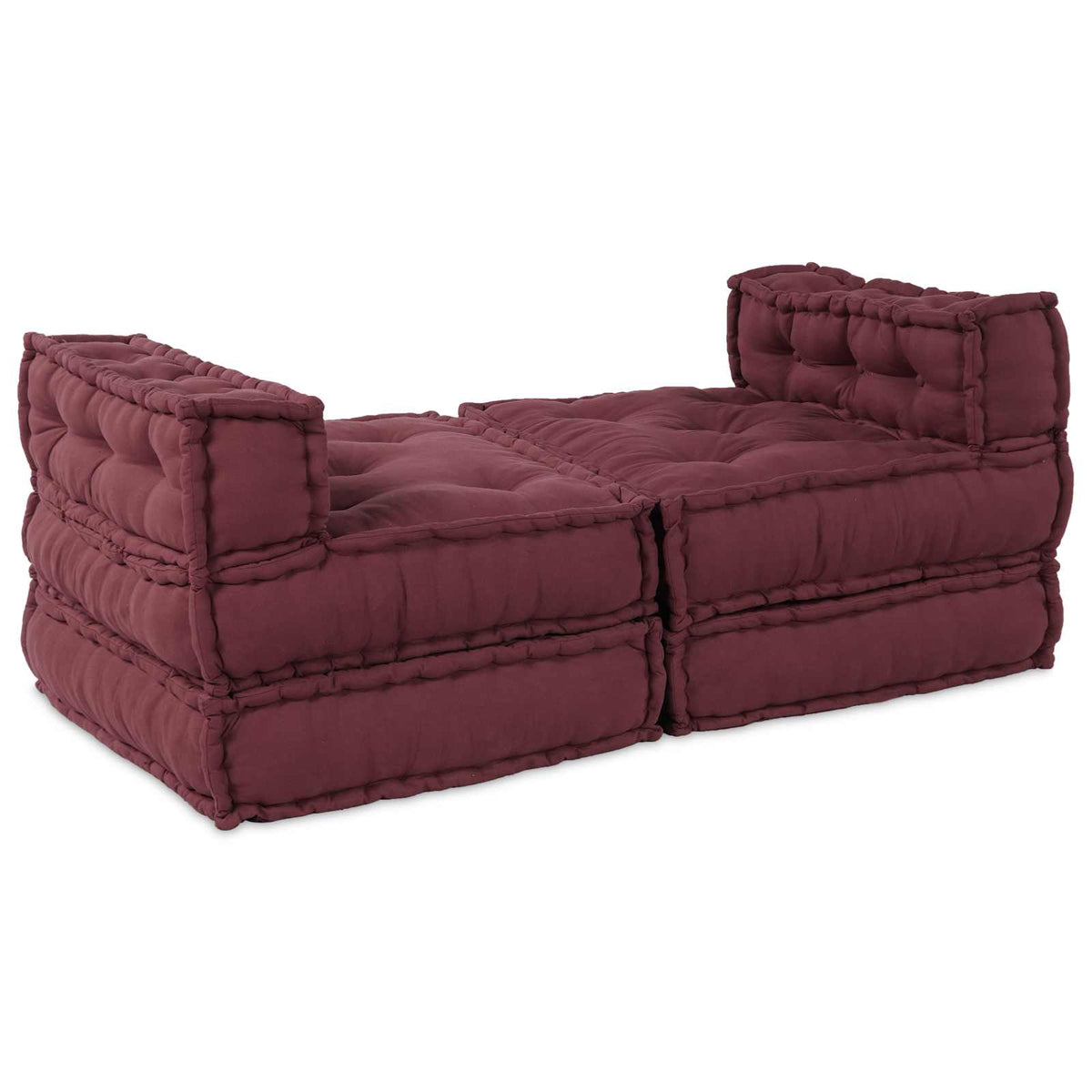 Modulssofa Enhed Stof Bordeaux 210 x 140 x 56 cm