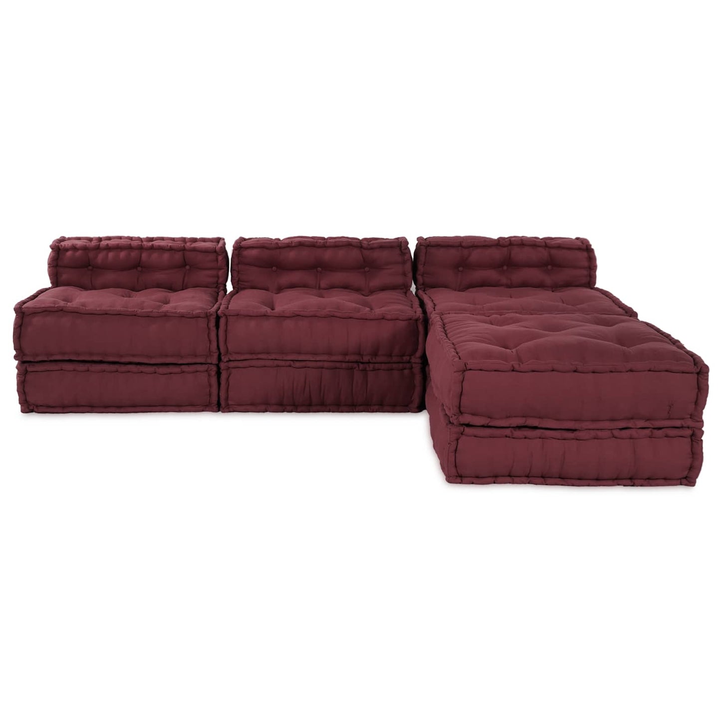 Modulssofa Enhed Stof Bordeaux 210 x 140 x 56 cm