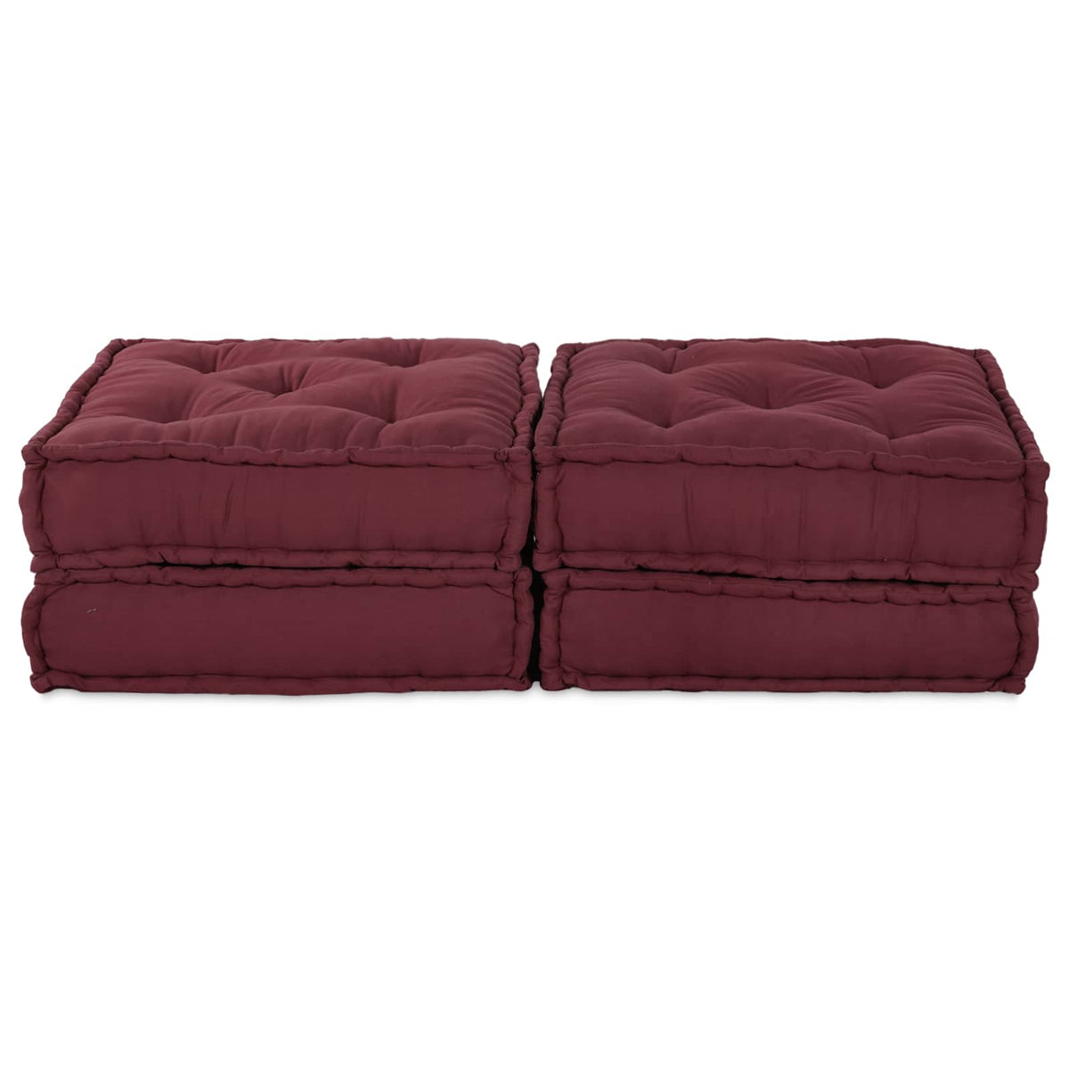 Modulssofa Enhed 2 stk. Stof Bordeaux 140 x 70 x 36 cm