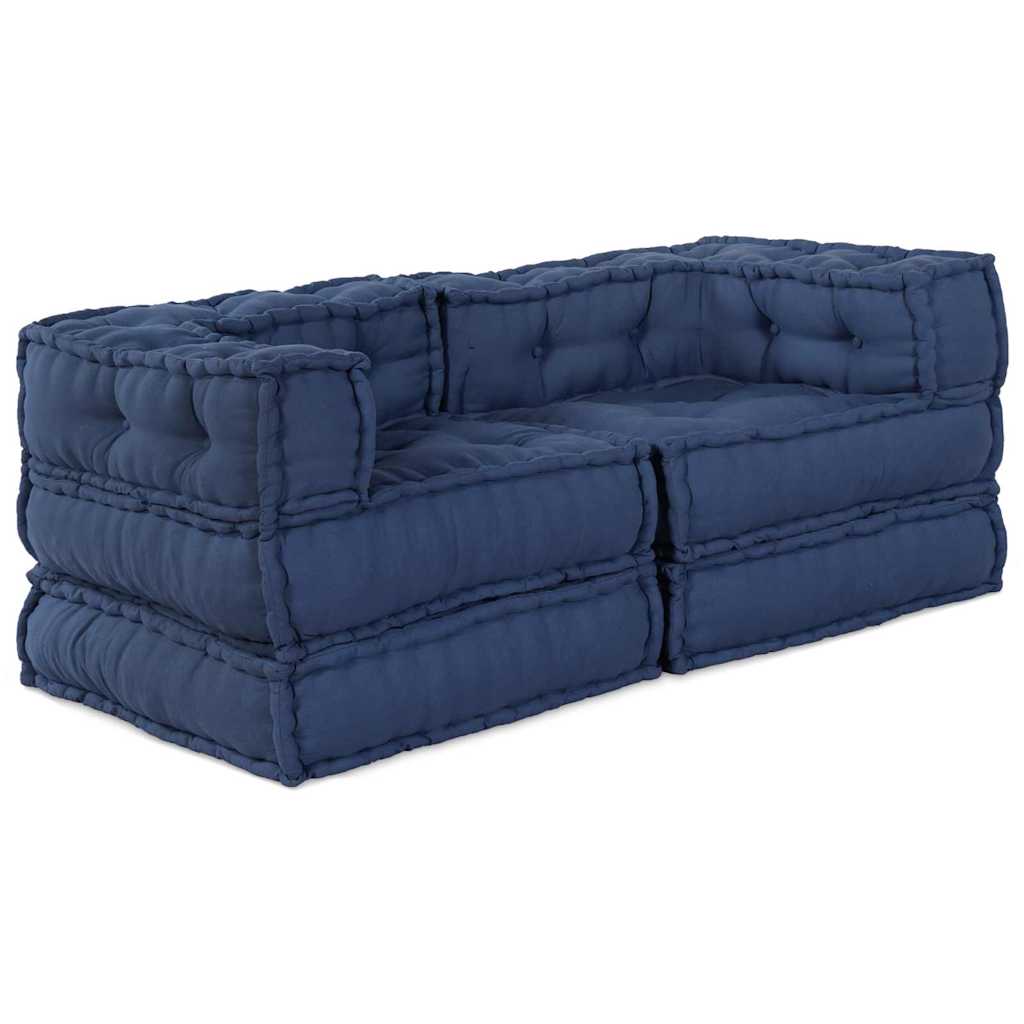 Modulssofa Enhed 2 stk. Stof Indigo 140 x 70 x 56 cm