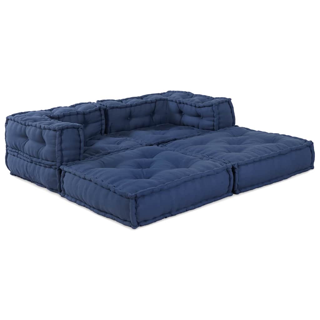 Modulssofa Enhed 2 stk. Stof Indigo 140 x 70 x 56 cm