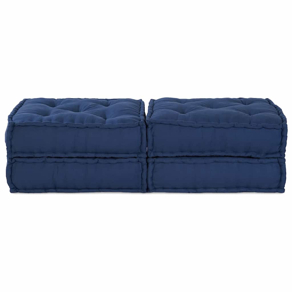 Modulssofa Enhed 2 stk. Stof Indigo 140 x 70 x 36 cm