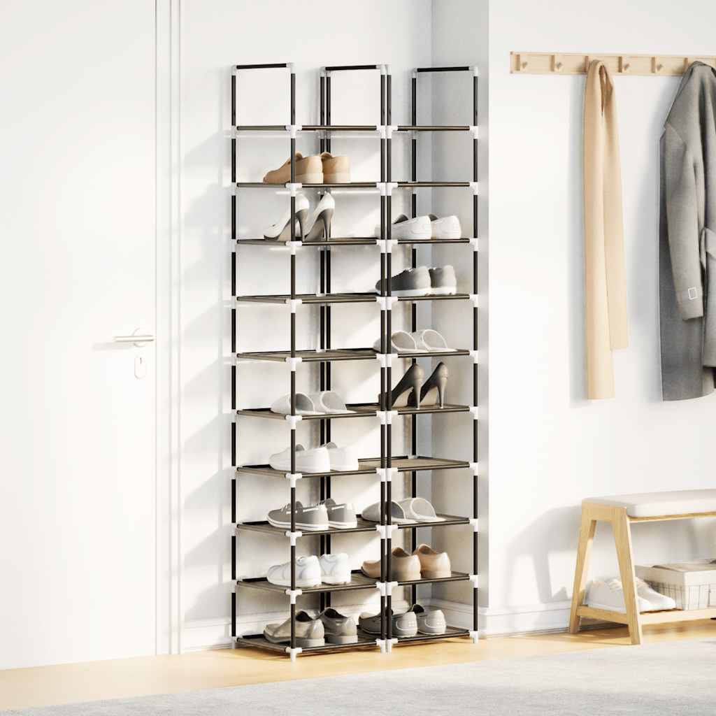 skostativer 2 stk. 33x33x174 cm ikke-vævet stof sort