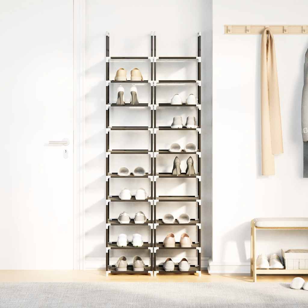 skostativer 2 stk. 33x33x174 cm ikke-vævet stof sort