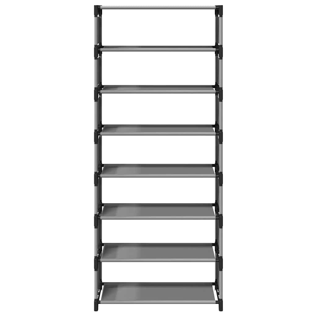 skostativ 8-etagers 54x28x124 cm ikke-vævet stof grå