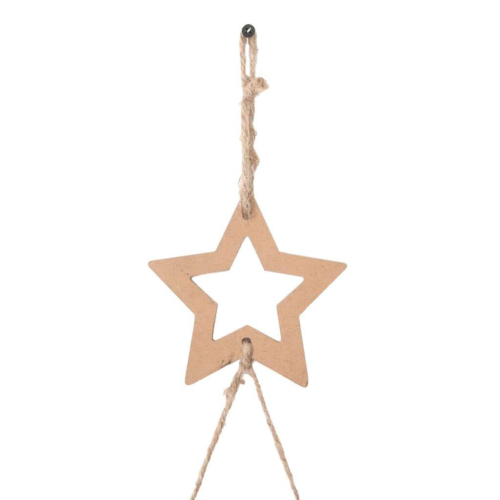 hængende juletræ med topstjerne 74x150 cm naturlig gren