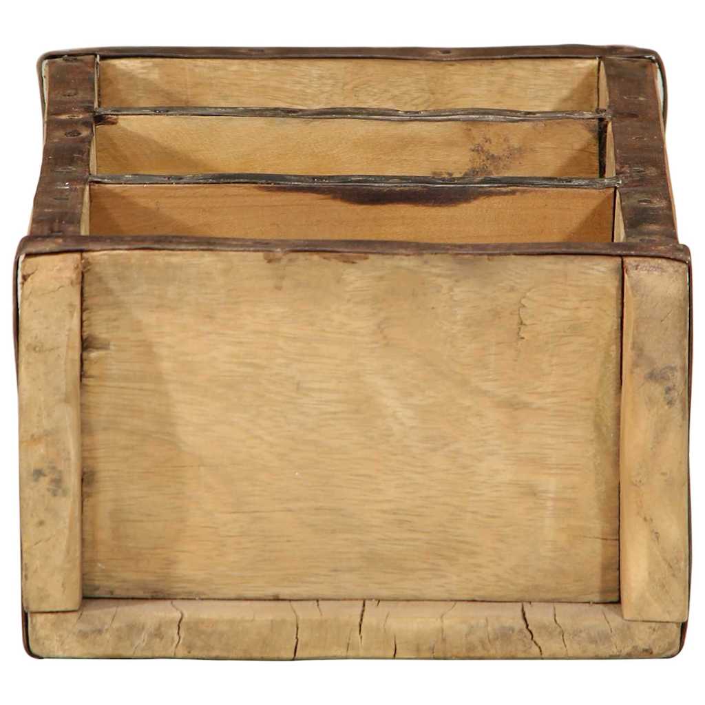 Bakke 4 stk. Brun 30 x 14 x 9 cm Solid genbrugs træ