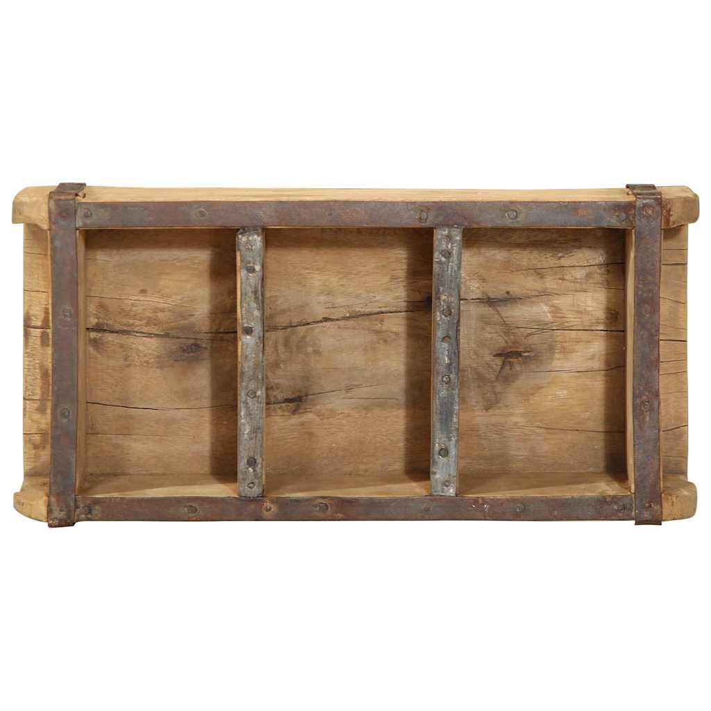 Bakke 4 stk. Brun 30 x 14 x 9 cm Solid genbrugs træ