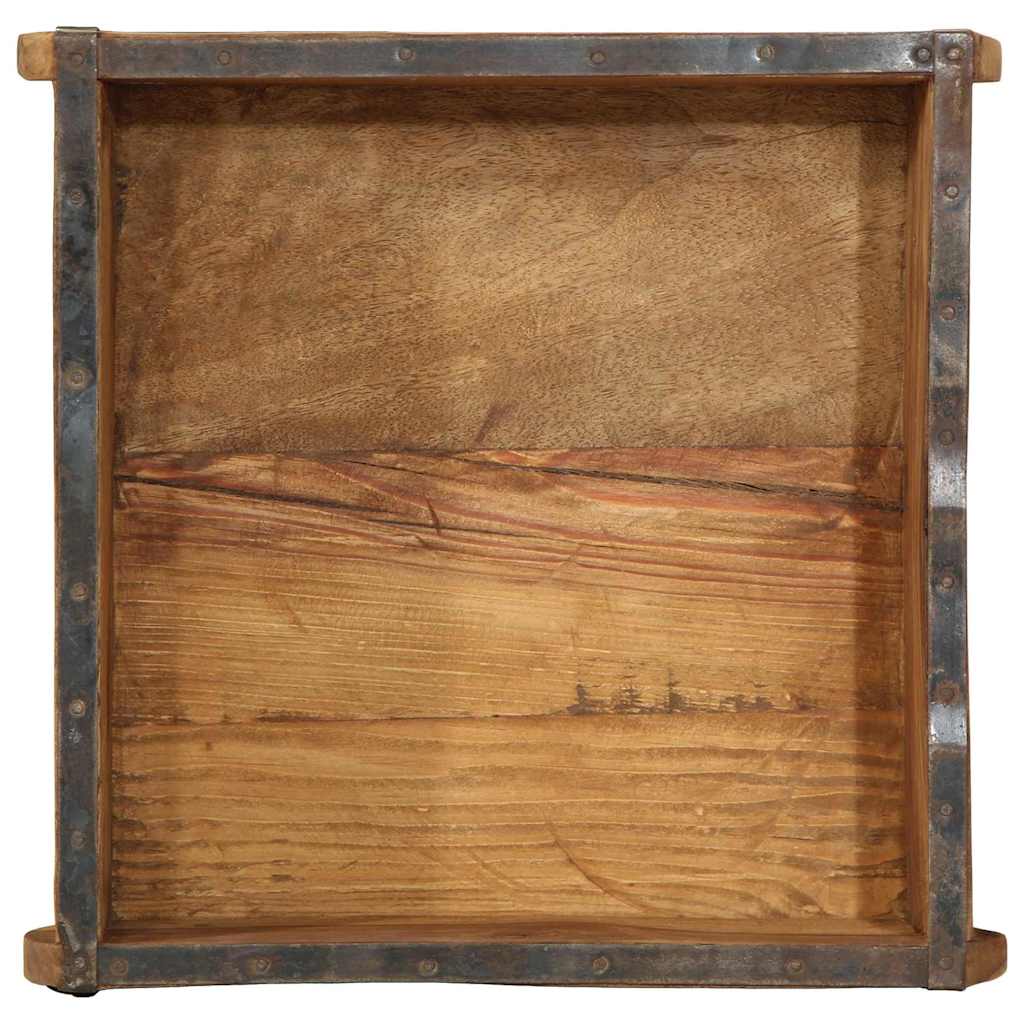 Bakke Brun 29 x 31 x 10 cm Solid genbrugs træ