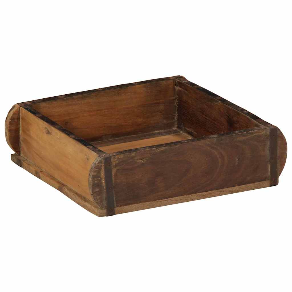Bakke 4 stk. Brun 29 x 31 x 10 cm Solid genbrugs træ