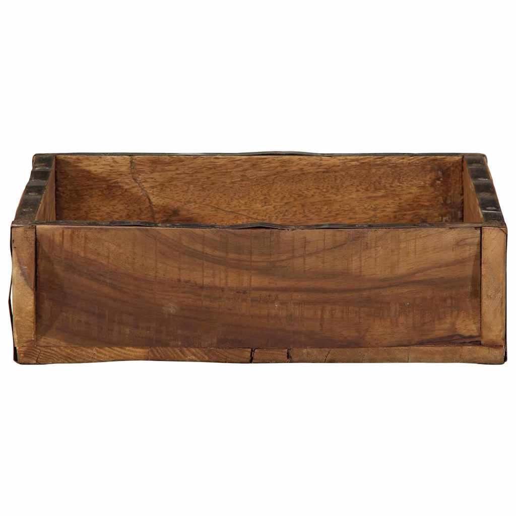 Bakke 4 stk. Brun 29 x 31 x 10 cm Solid genbrugs træ