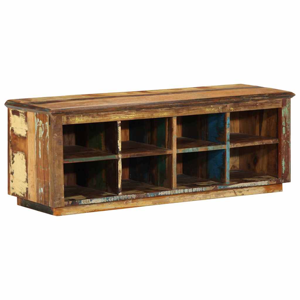 Sko skab 110 x 35 x 40 cm Solid genbrugs træ Brun