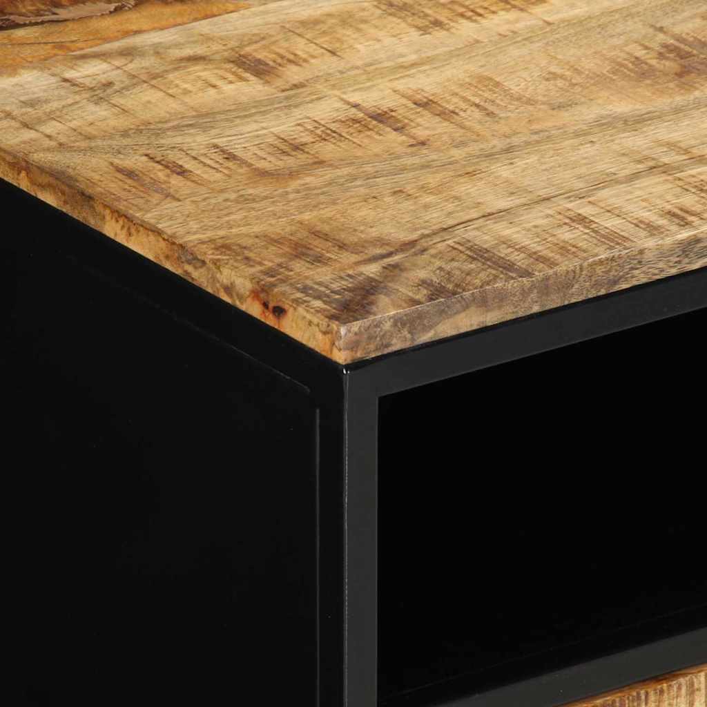 Sofabord Brun 90 x 50 x 40 cm Massiv mango træ og metal