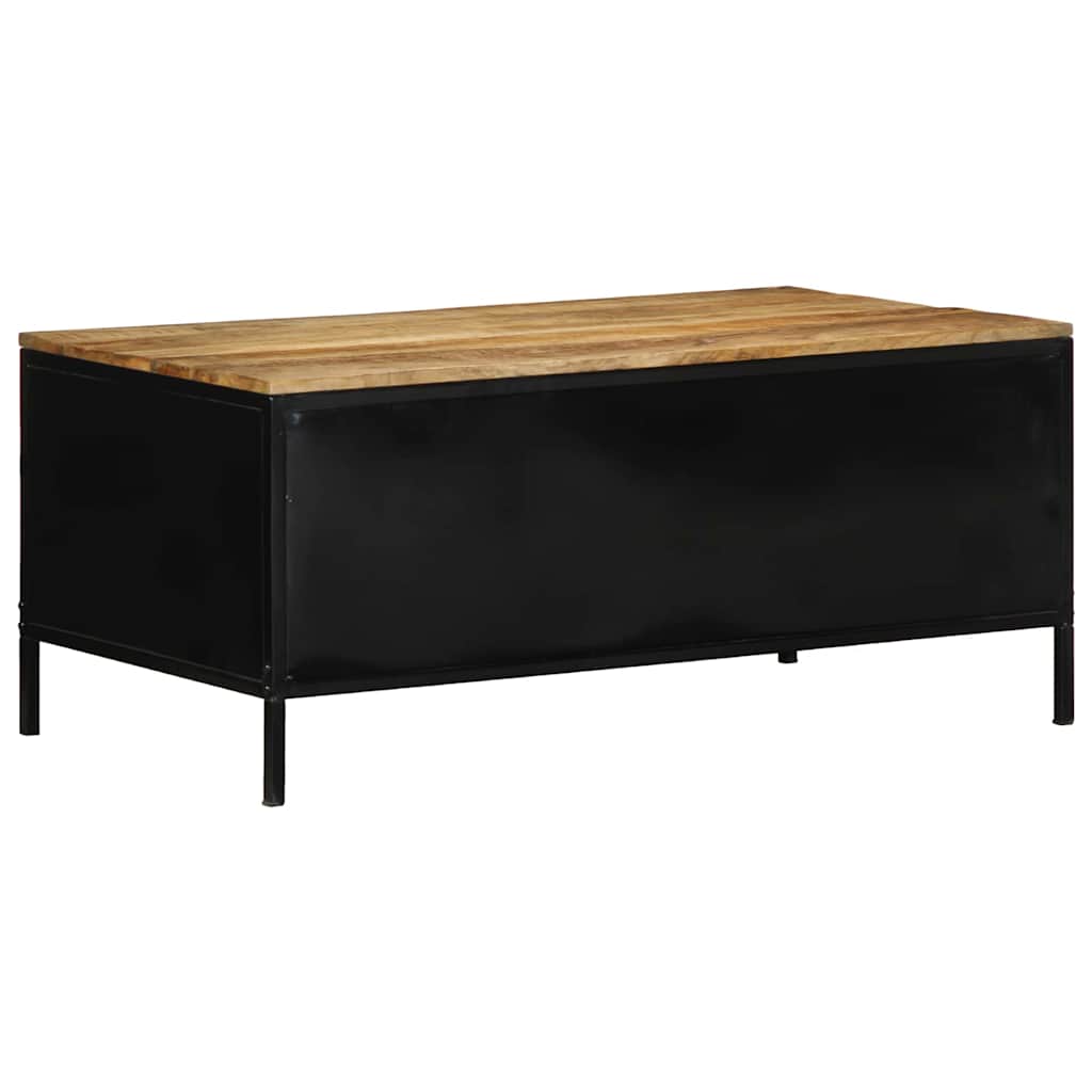 Sofabord Brun 90 x 50 x 40 cm Massiv mango træ og metal