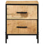 Natskab 2 stk. Brun og sort 40 x 35 x 50 cm Massivt mangotræ