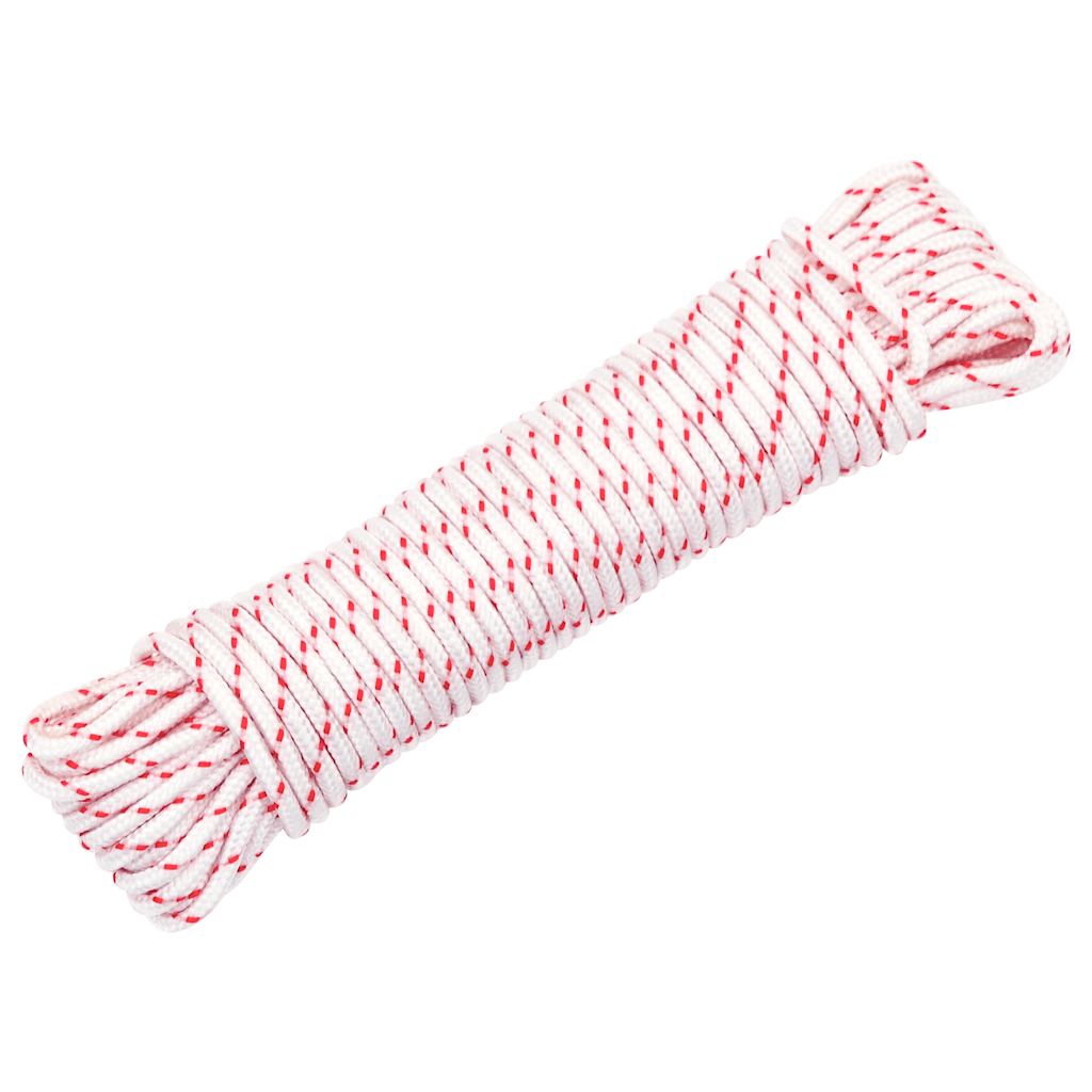 startsnor Ø3 mm 10 m nylon hvid og rød