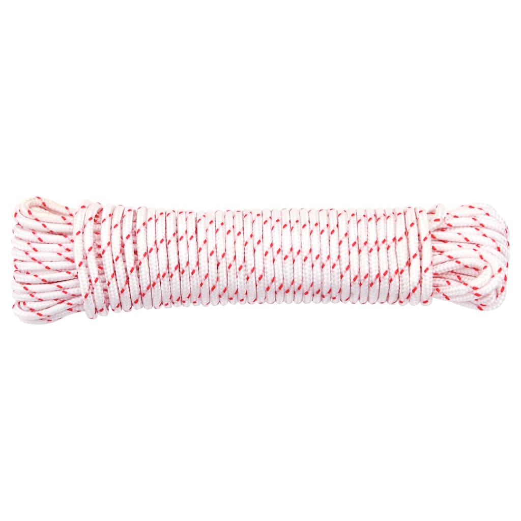 startsnor Ø3 mm 10 m nylon hvid og rød
