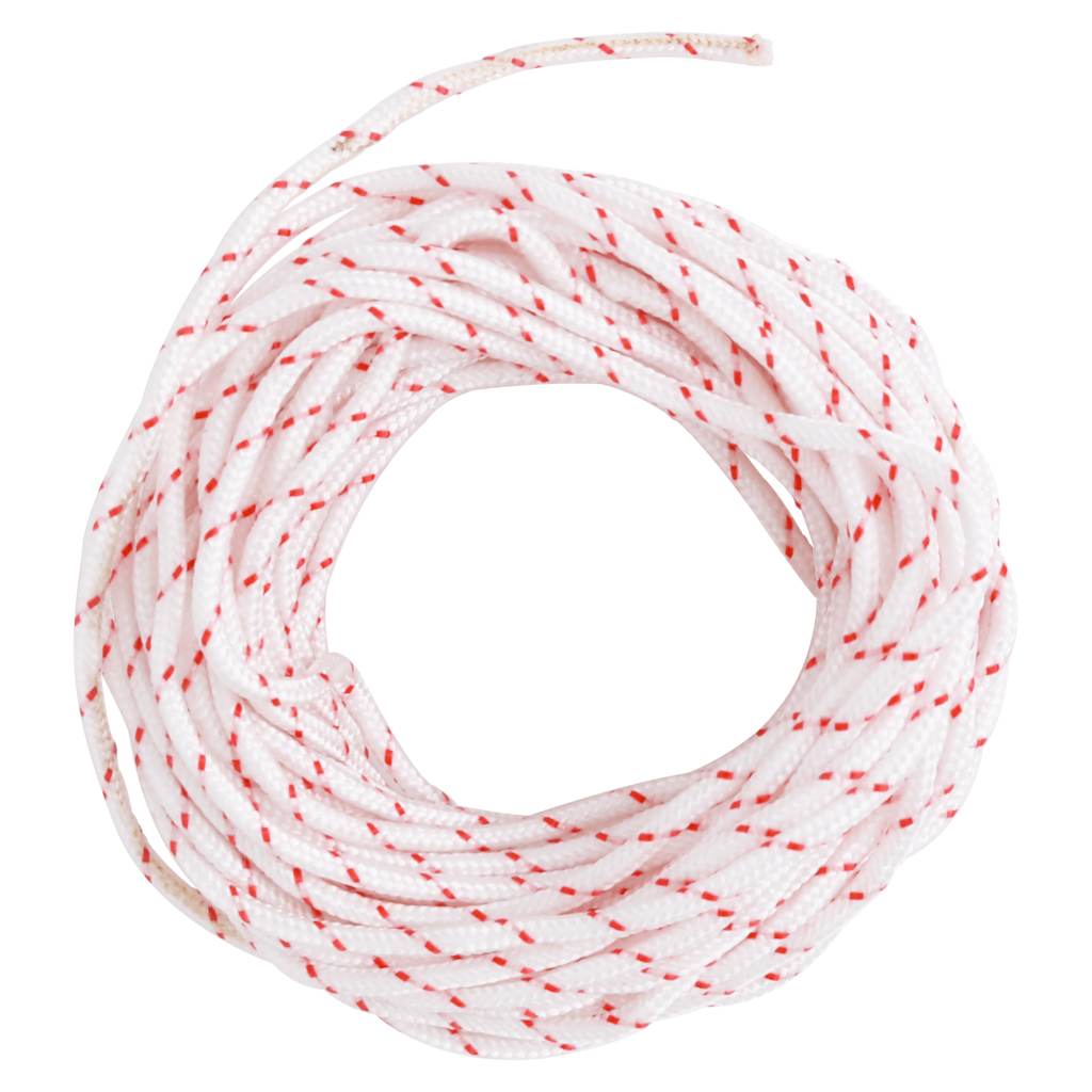 startsnor Ø3 mm 10 m nylon hvid og rød