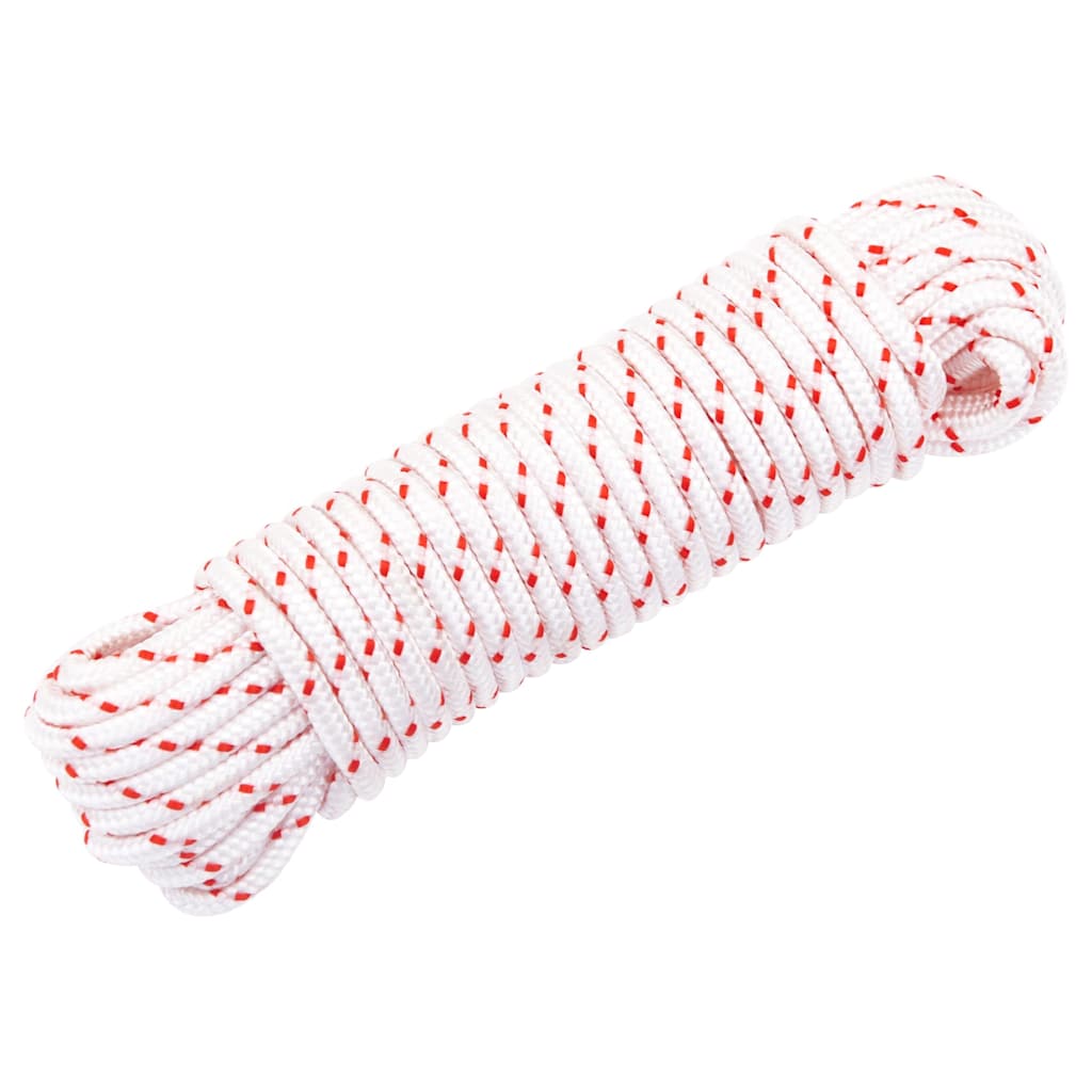startsnor Ø4 mm 10 m nylon hvid og rød