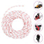 startsnor Ø4 mm 10 m nylon hvid og rød