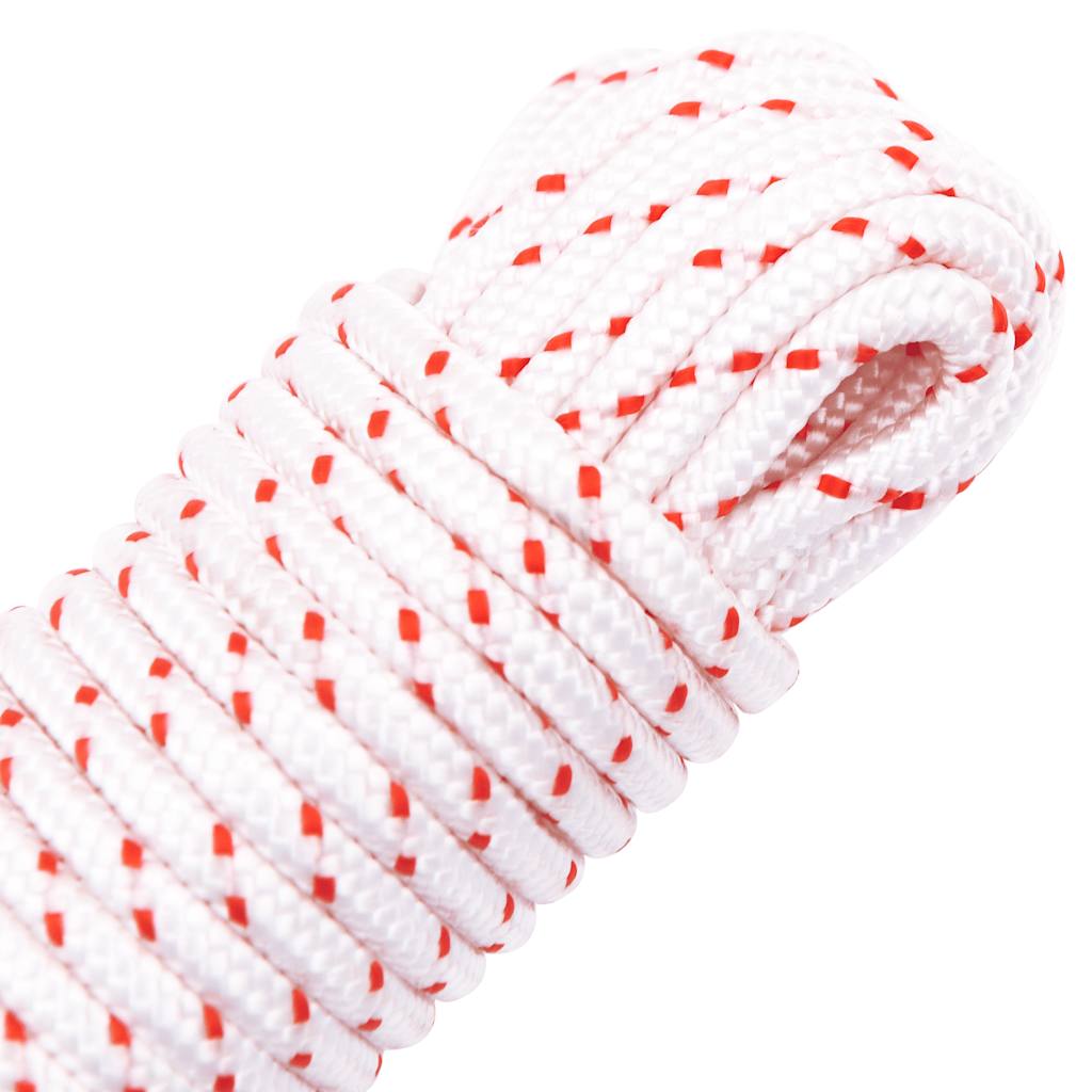 startsnor Ø4 mm 10 m nylon hvid og rød