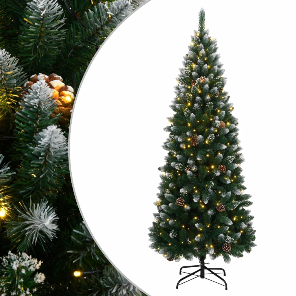 kunstigt juletræ med 300 LED-lys 180 cm