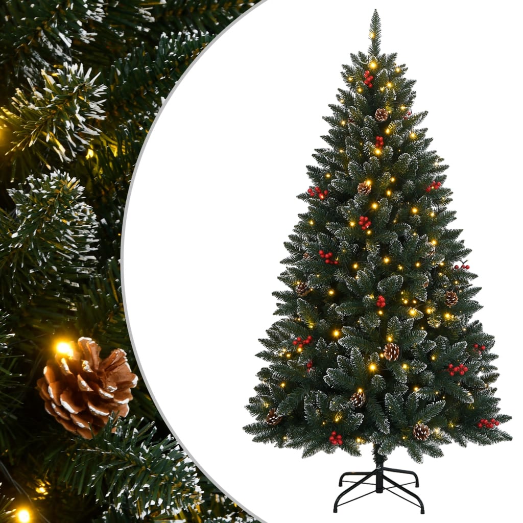 kunstigt juletræ med 300 LED-lys 180 cm