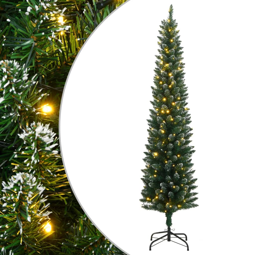 kunstigt smalt juletræ 150 LED'er 120 cm