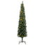 kunstigt smalt juletræ med 300 LED-lys 180 cm