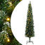 kunstigt smalt juletræ med 300 LED-lys 240 cm