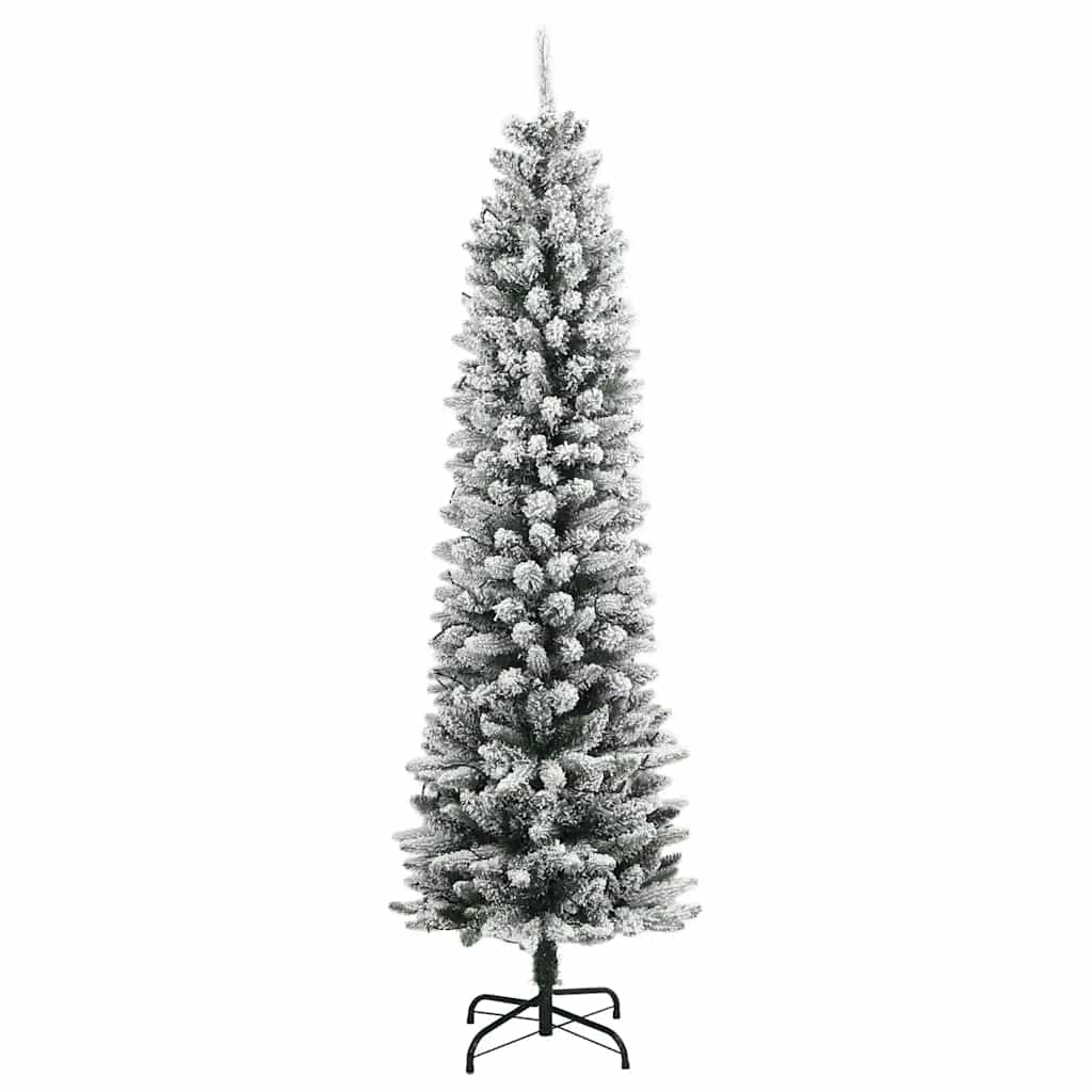 kunstigt juletræ med sne og 150 LED'er 120 cm