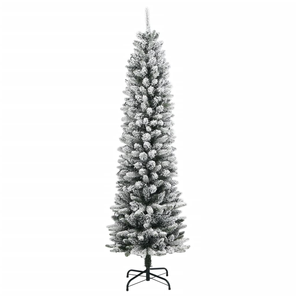 kunstigt juletræ med sne og 150 LED'er 150 cm