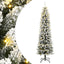 kunstigt juletræ med 300 LED'er og sne 240 cm