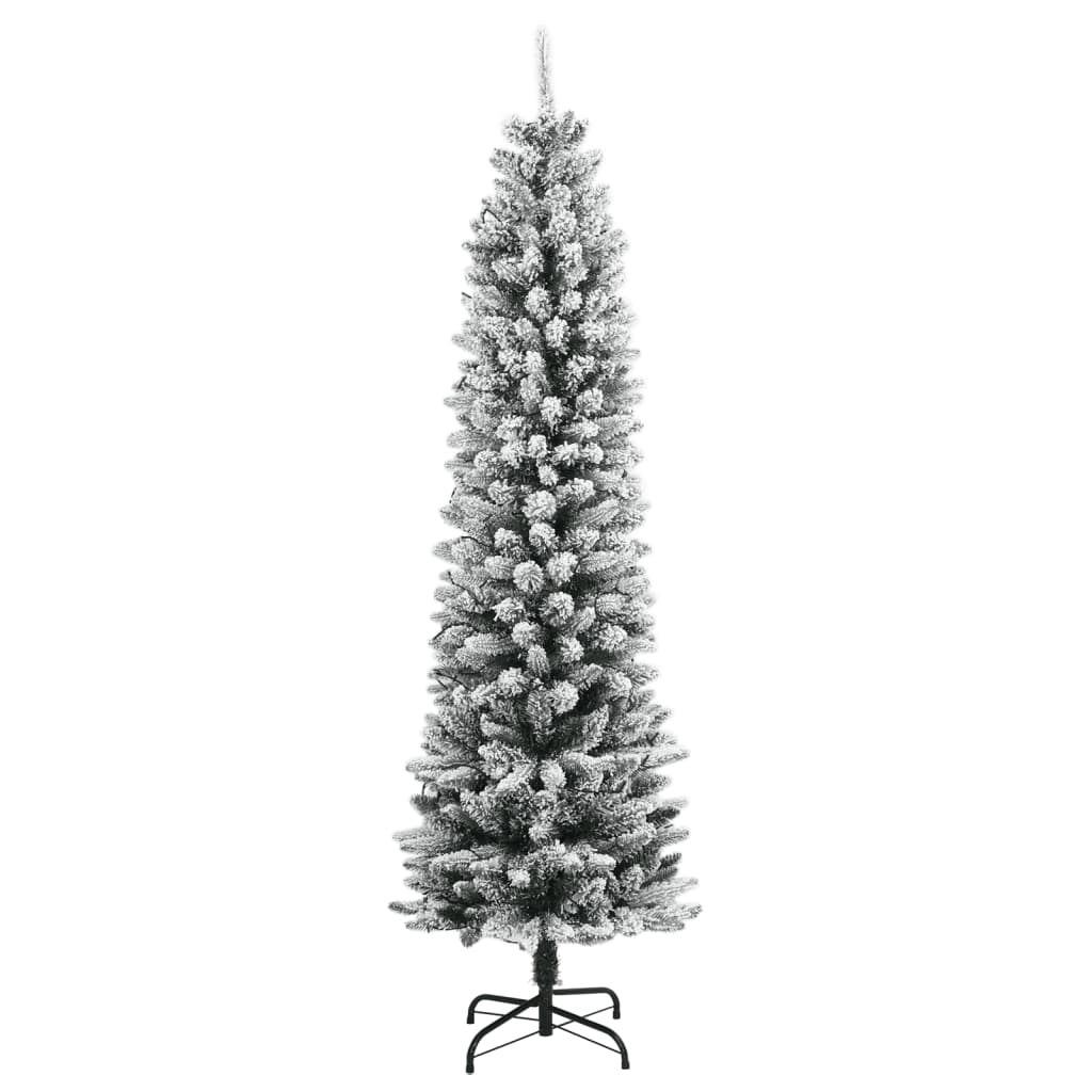 kunstigt juletræ med 300 LED'er og sne 240 cm