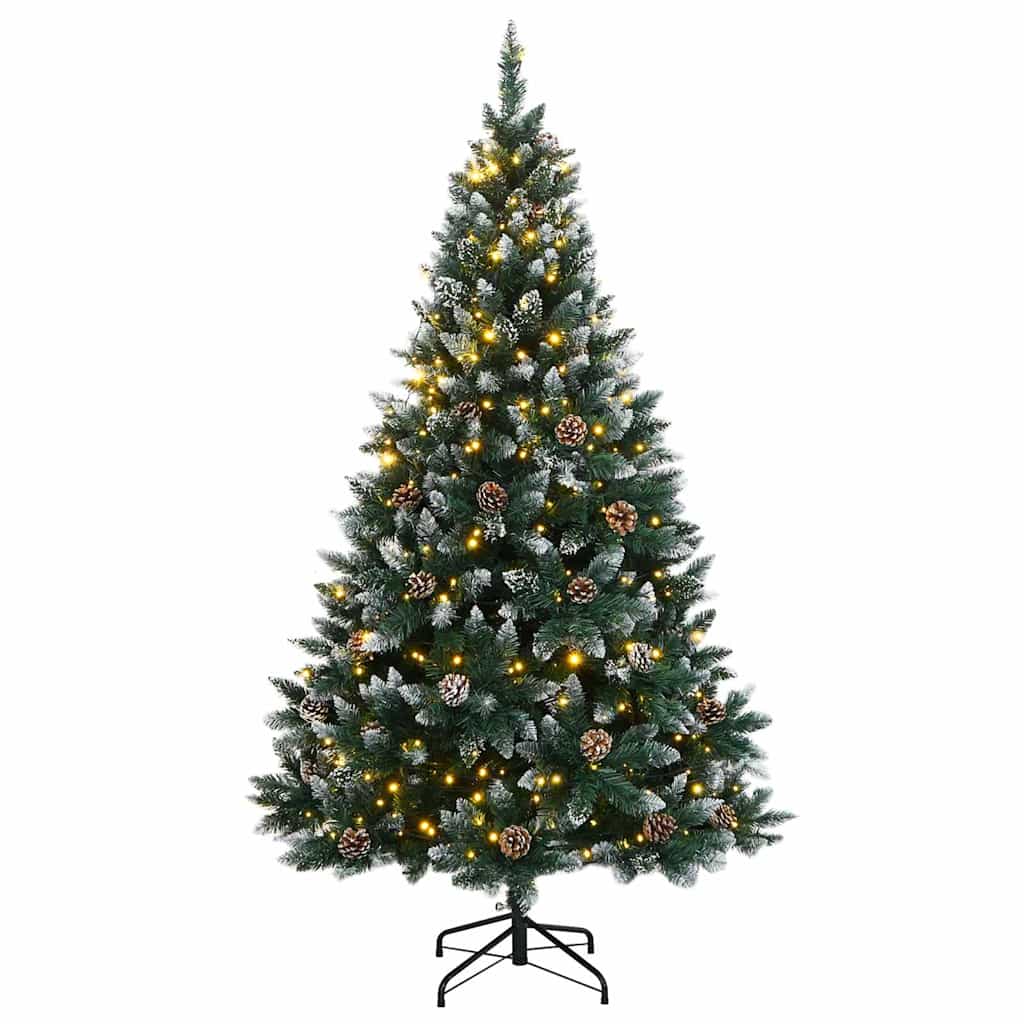 kunstigt juletræ med 300 LED-lys 180 cm