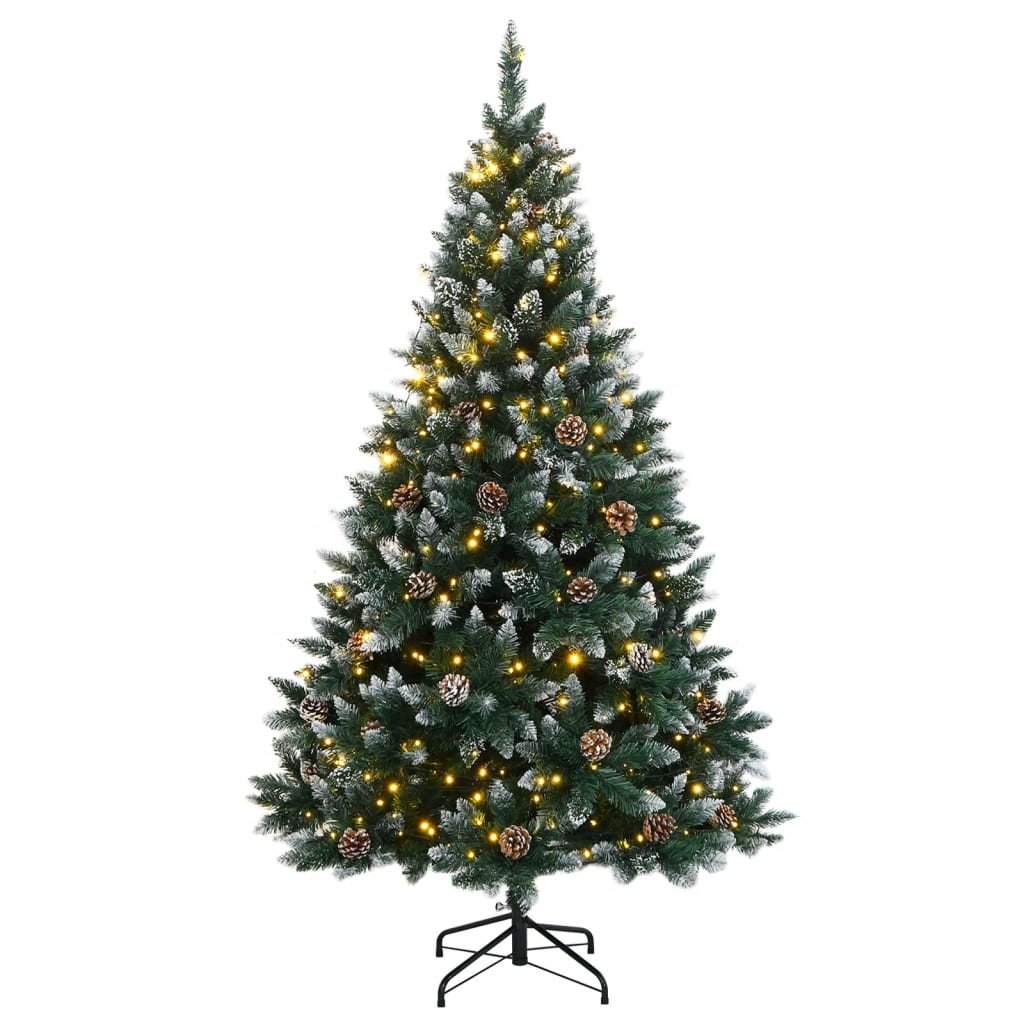 kunstigt juletræ med 300 LED-lys 210 cm