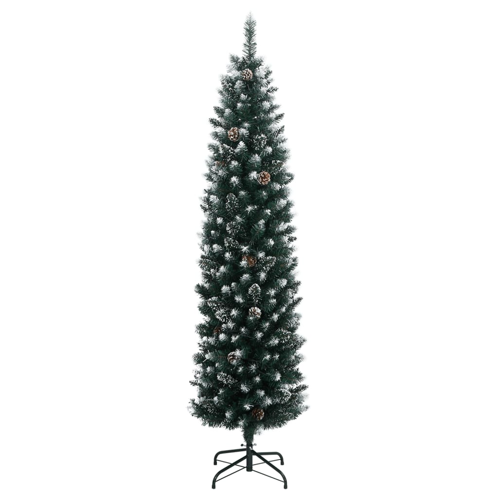 kunstigt smalt juletræ 150 LED'er 120 cm