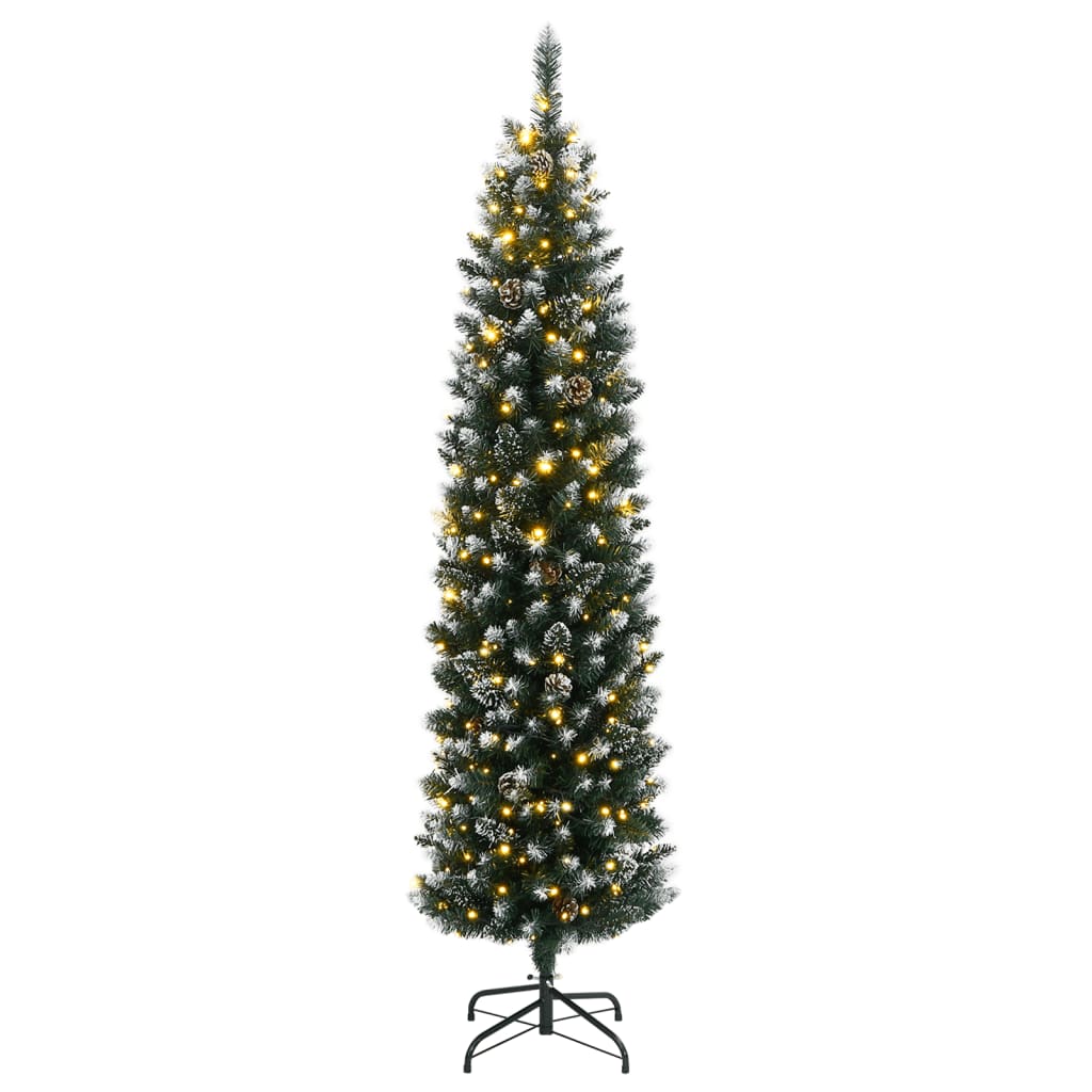 kunstigt smalt juletræ 150 LED'er 120 cm